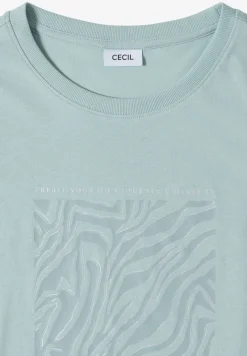 Shirt met ronde hals en foliedruk