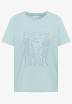 Shirt met ronde hals en foliedruk
