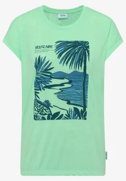 Shirt met ronde hals en frontprint