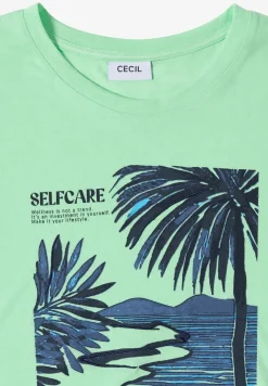 Shirt met ronde hals en frontprint