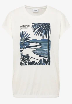Shirt met ronde hals en frontprint