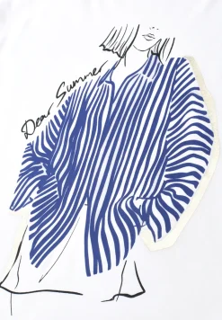 Shirt met ronde hals en frontprint