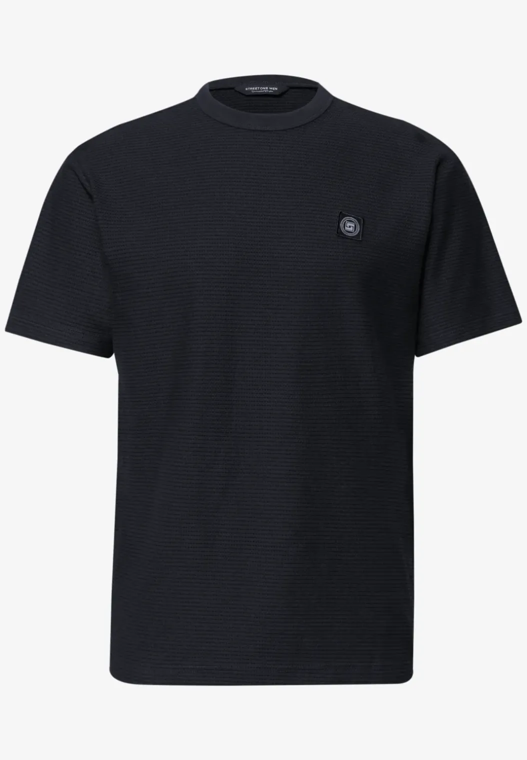 Shirt met ronde hals en fijne strepen