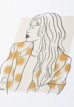 Shirt met ronde hals en frontprint