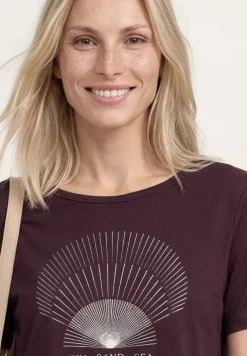 Shirt met ronde hals en foliedetails