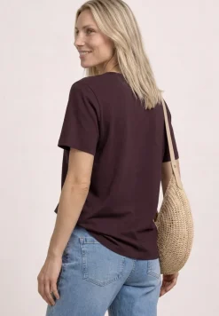 Shirt met ronde hals en foliedetails