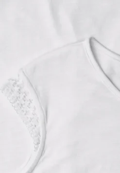 Shirt met ronde hals en gehaakte mouwen