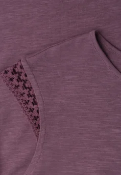 Shirt met ronde hals en gehaakte mouwen
