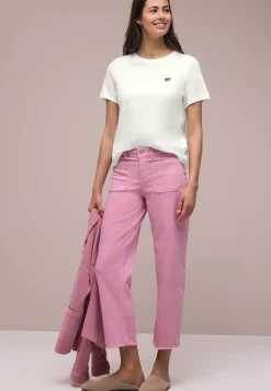 Shirt met ronde hals en hartdetail