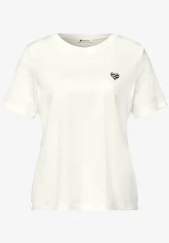 Shirt met ronde hals en hartdetail