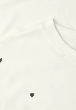 Shirt met ronde hals en hartjesprint