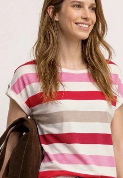 Shirt met ronde hals en knoopdetails