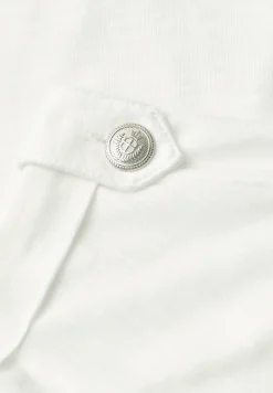 Shirt met ronde hals en knoopdetails