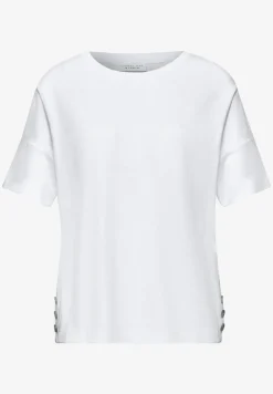 Shirt met ronde hals en knopen