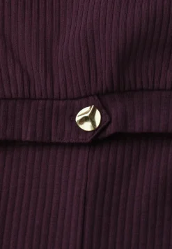 Shirt met ronde hals en knoopdetail