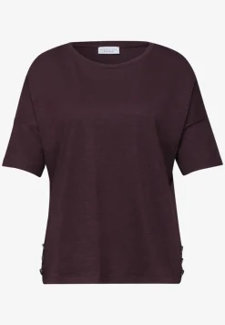 Shirt met ronde hals en knopen