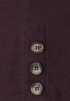 Shirt met ronde hals en knopen