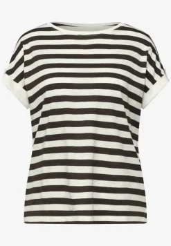 Shirt met ronde hals en knoopdetail