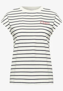 Shirt met ronde hals en losse schouders