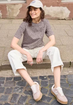 Shirt met ronde hals en leopatroon