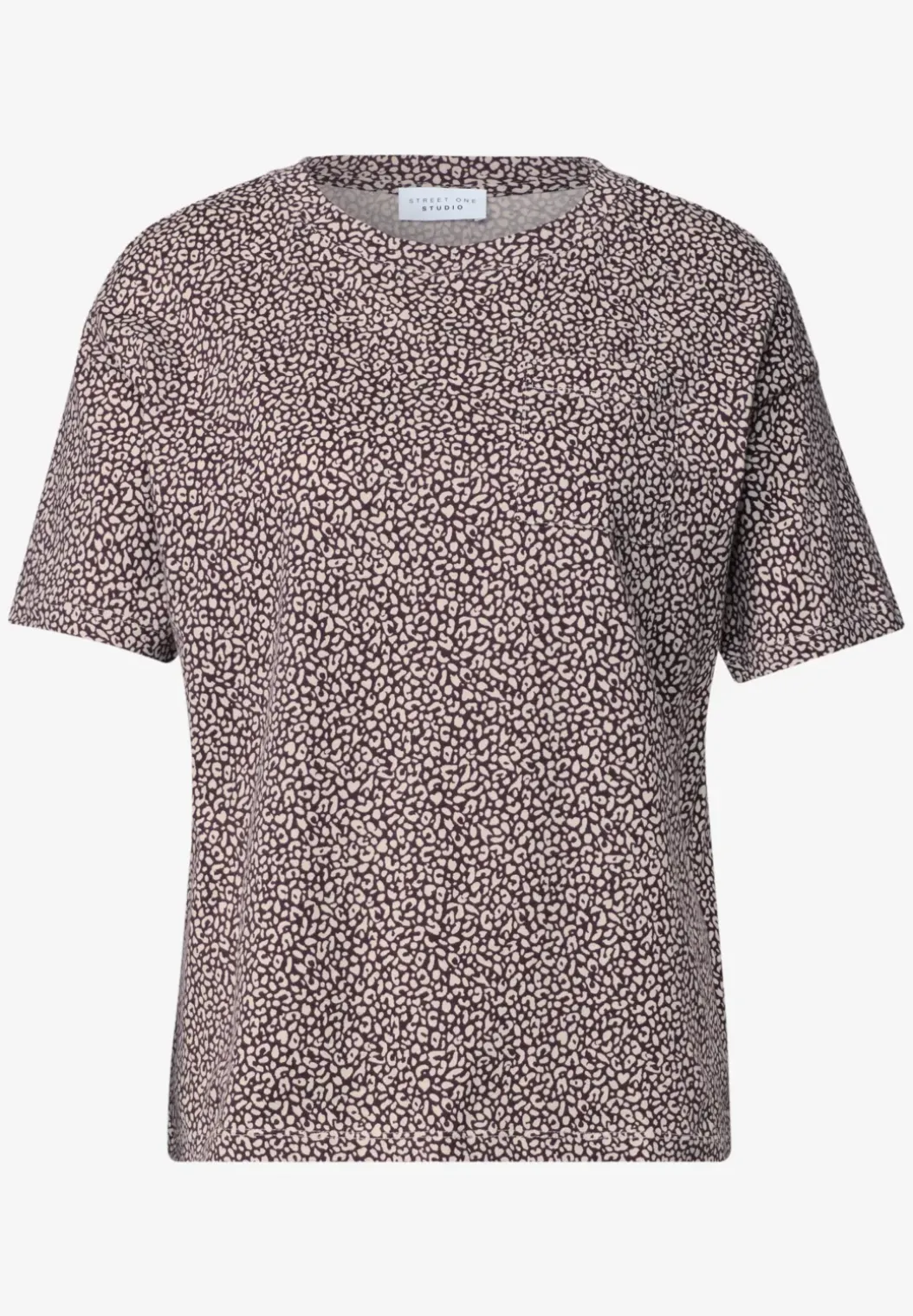 Shirt met ronde hals en leopatroon