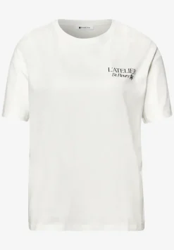 Shirt met ronde hals en opdruk op de rug
