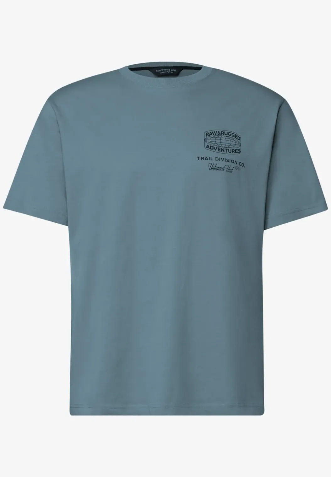 Shirt met ronde hals en opdruk op de rug