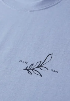 Shirt met ronde hals en opdruk op de rug