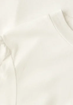 Shirt met ronde hals en pofmouwen