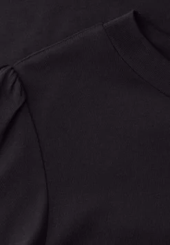 Shirt met ronde hals en pofmouwen