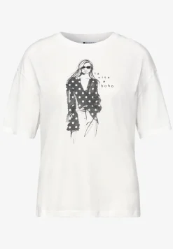Shirt met ronde hals en print