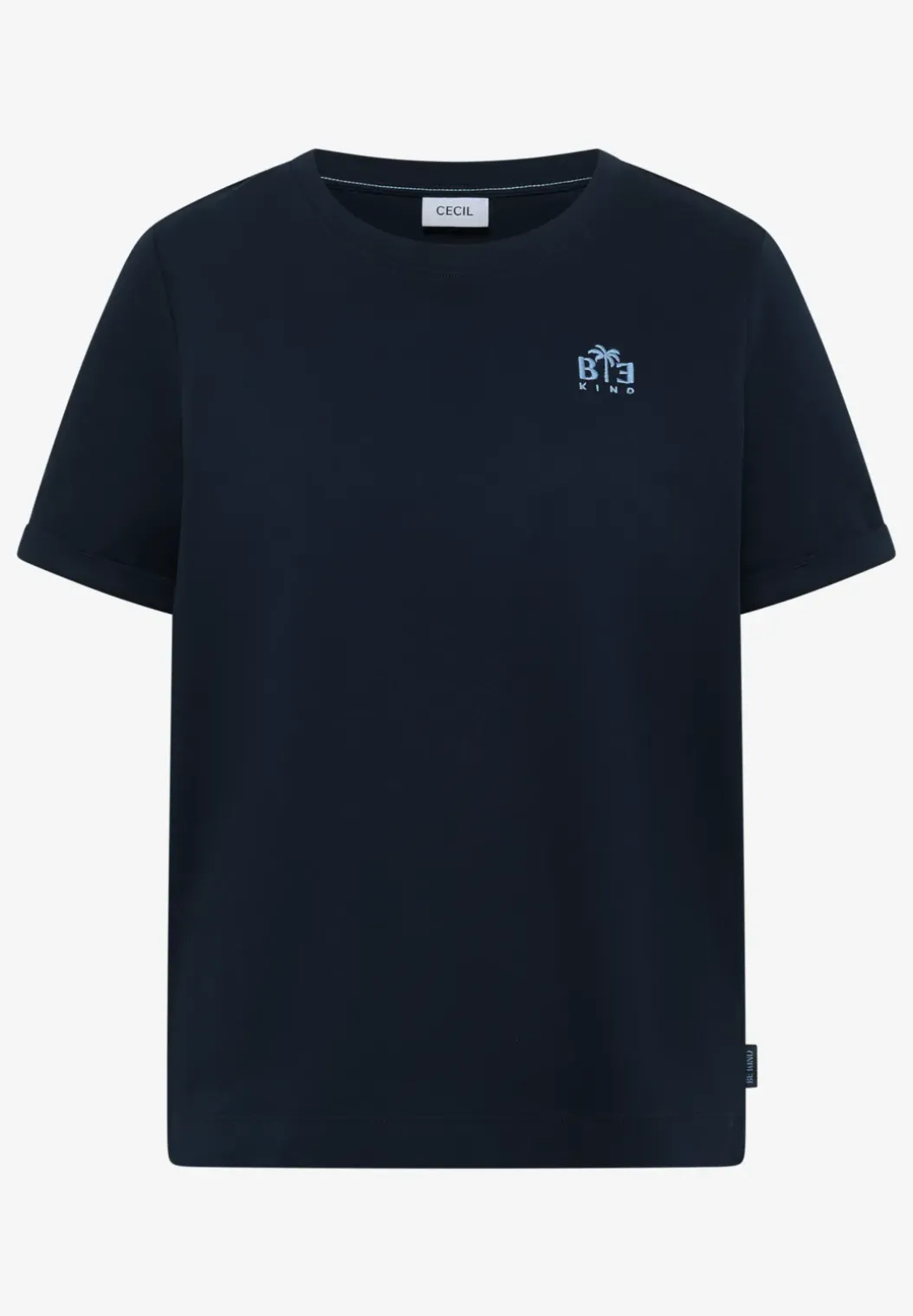 Shirt met ronde hals en printdetail