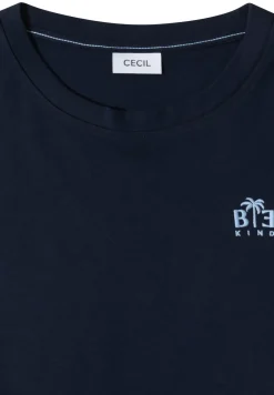 Shirt met ronde hals en printdetail