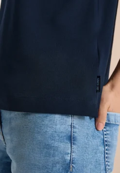Shirt met ronde hals en printdetail
