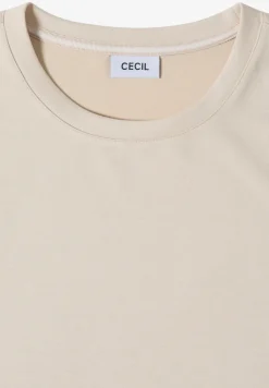 Shirt met ronde hals en rimpels