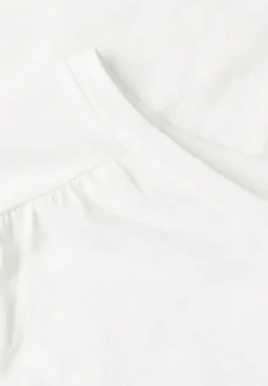 Shirt met ronde hals en rimpels