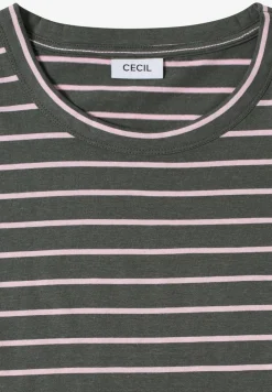 Shirt met ronde hals en strepen