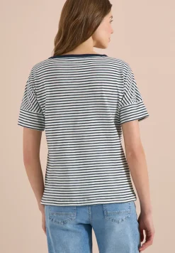Shirt met ronde hals en strepen