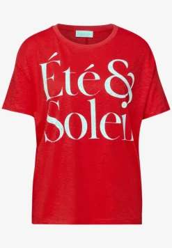 Shirt met ronde hals en tekstopdruk