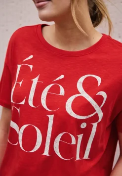 Shirt met ronde hals en tekstopdruk