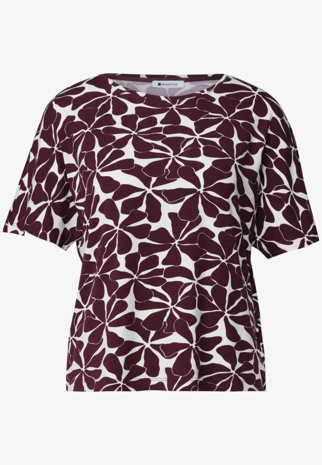 Shirt met ronde hals en zebraprint