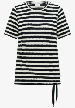 Shirt met ronde hals in ajour look