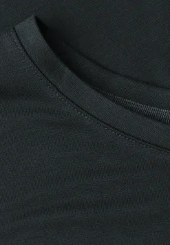 Shirt met ronde hals in effen kleur