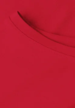 Shirt met ronde hals in effen kleur