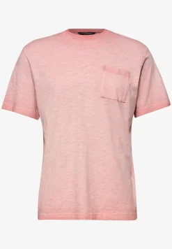 Shirt met ronde hals in garment dye-look