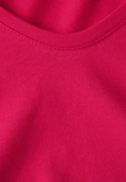 Shirt met ronde V-hals