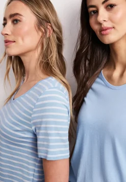 Shirt met ronde V-hals in een pak van 2