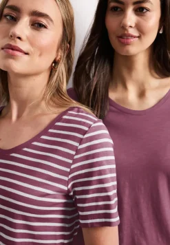 Shirt met ronde V-hals in een pak van 2