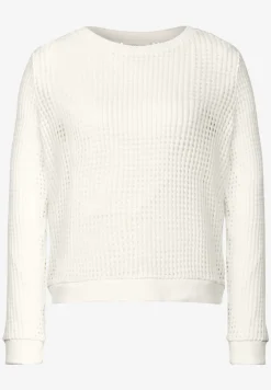 Shirt met structuur en gebreide look