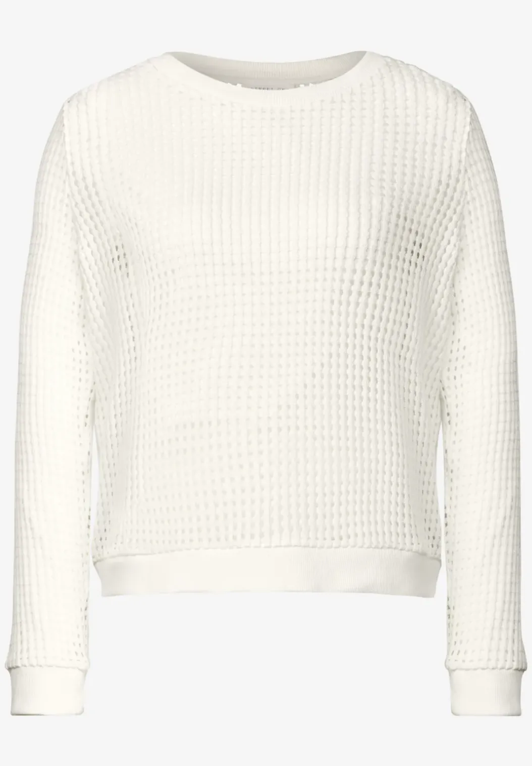 Shirt met structuur en gebreide look